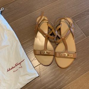 [SOLD] Brand New Salvatore Ferragamo Tan Sandals